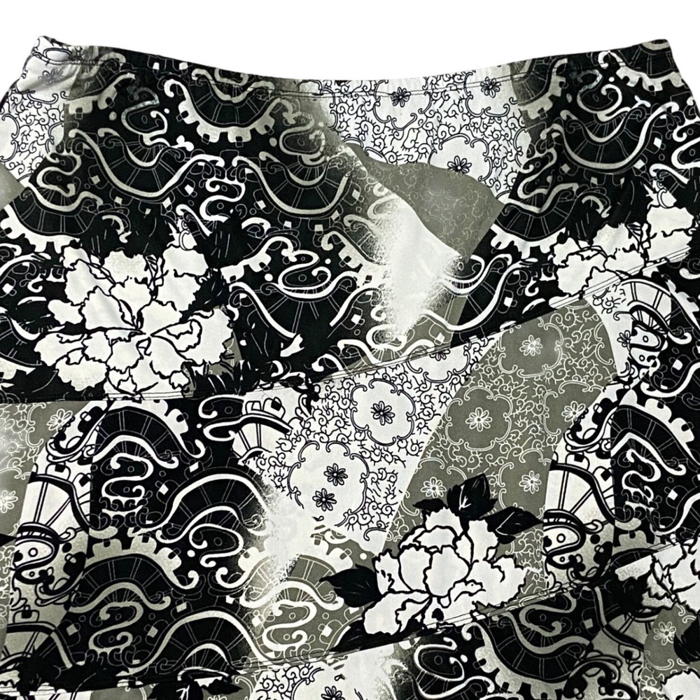 Elementz Patchwork Floral Paisley Skirt Whimsigoth Y2K Abstract Artsy Retro XL - Picture 8 of 9